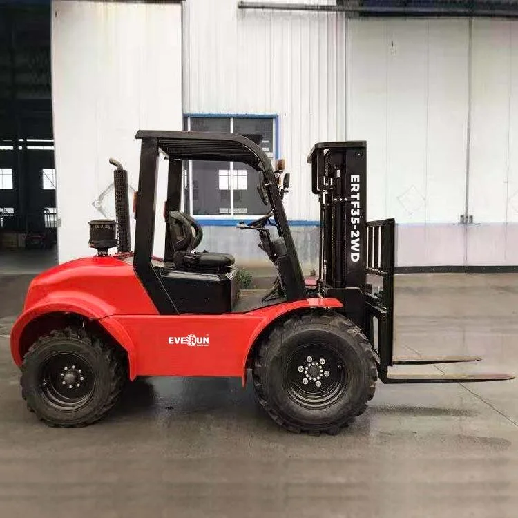 Everun Ertf35-2WD 3.5t Mini Telescopic Rough Terrain Diesel Forklift Made in China