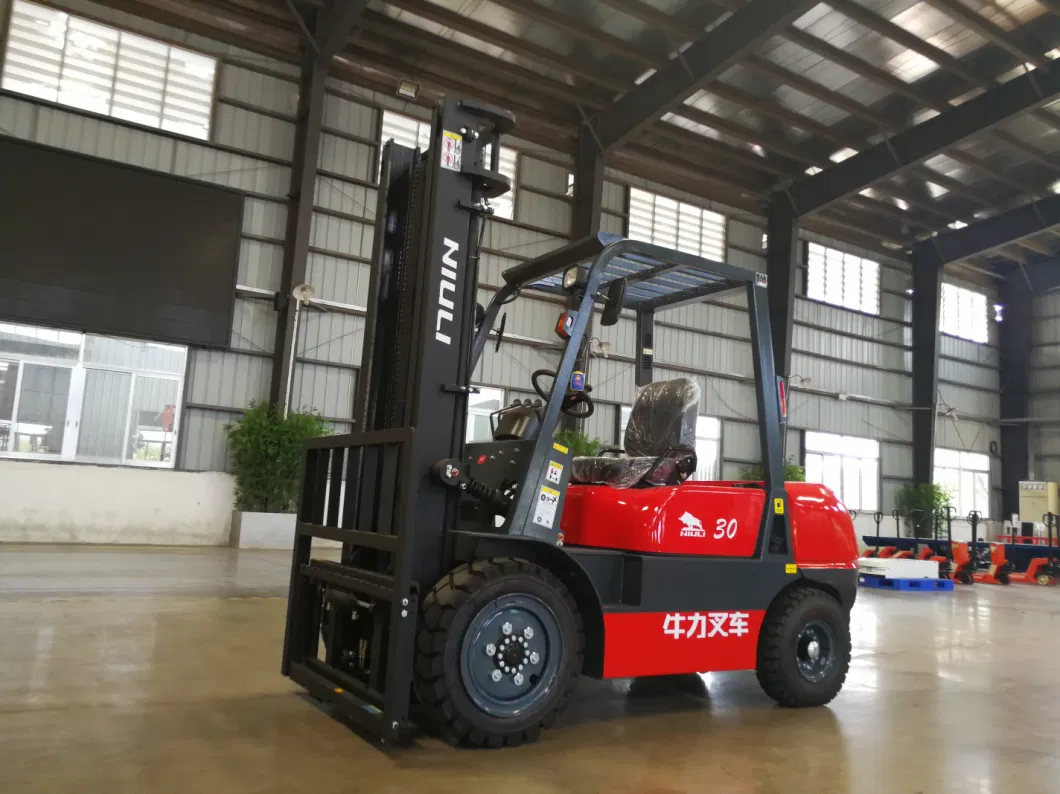 Niuli 3 Ton 3000kg Diesel Forklift with Isuzu Engine Ce