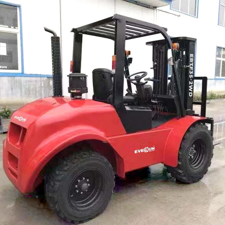 Everun Ertf35-2WD 3.5t Mini Telescopic Rough Terrain Diesel Forklift Made in China