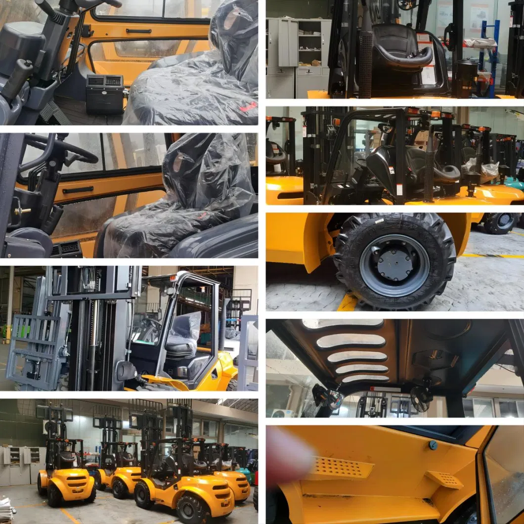 2ton 2.5ton 3ton 3.5ton 2WD 4WD Diesel Forklift Truck Euro 5 Emissions Are Rough Terrain Fork Lift